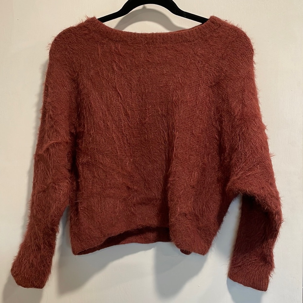 Cozy fuzzy crop sweater